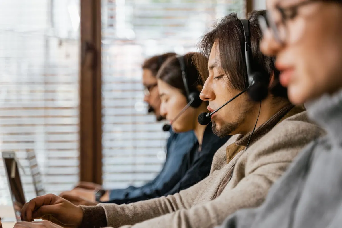 Contact center team preparing campaigns